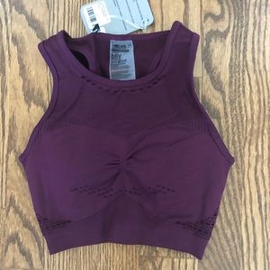 Gymshark Flawless Knit Sports Bra - Dark Ruby